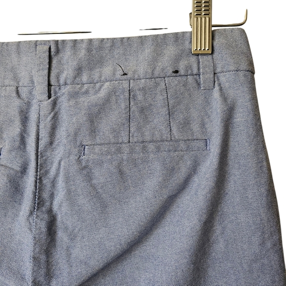 J. Crew Factory Blue Chambray Cropped 100% Cotton Preppy Trouser Pants, Size 00 - Picture 4 of 9